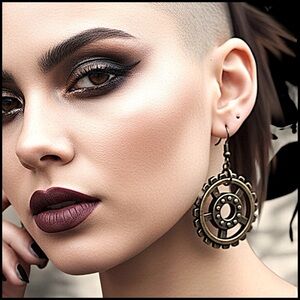 5 For $25💫Bronzed Steampunk Gears Earrings